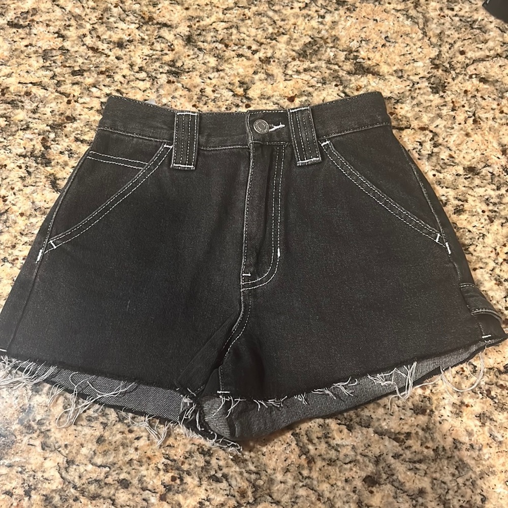 PacSun black jean shorts, size 23